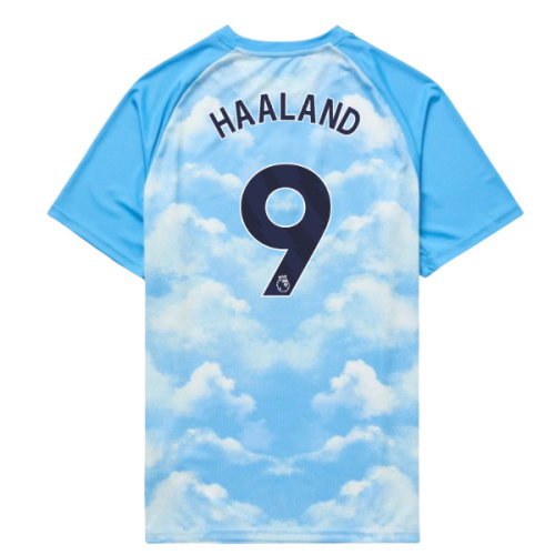 2026-2027 Man City Warm Up Jersey (Icy Blue) (Haaland 9)
