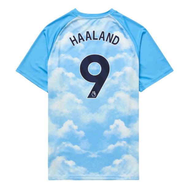 2026-2027 Man City Warm Up Jersey (Icy Blue) (Haaland 9)