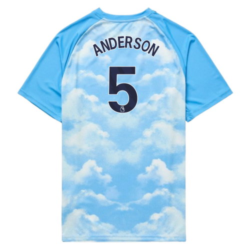 2026-2027 Man City Warm Up Jersey (Icy Blue) - Kids (Anderson 5)