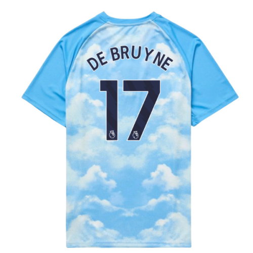 2026-2027 Man City Warm Up Jersey (Icy Blue) - Kids (De Bruyne 17)