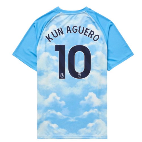 2026-2027 Man City Warm Up Jersey (Icy Blue) - Kids (Kun Aguero 10)
