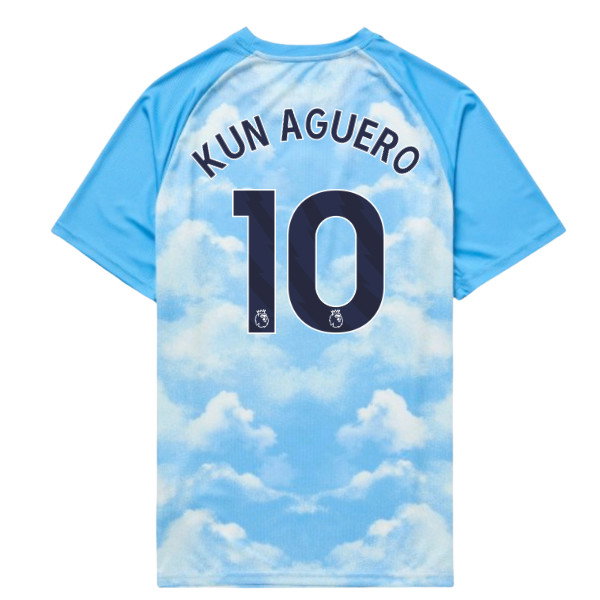 2026-2027 Man City Warm Up Jersey (Icy Blue) - Kids (Kun Aguero 10)