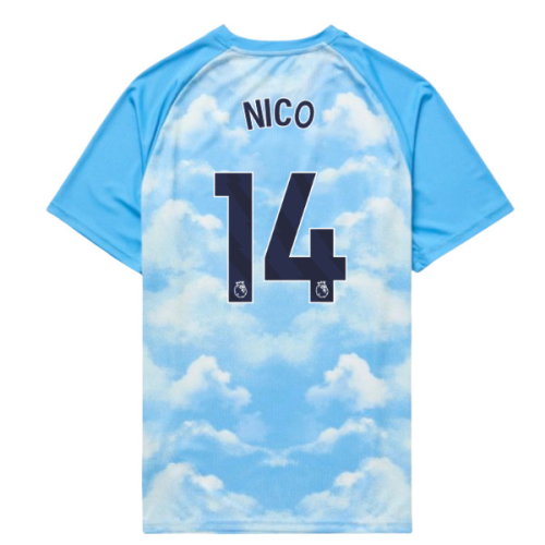 2026-2027 Man City Warm Up Jersey (Icy Blue) - Kids (Nico 14)