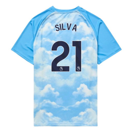 2026-2027 Man City Warm Up Jersey (Icy Blue) - Kids (Silva 21)