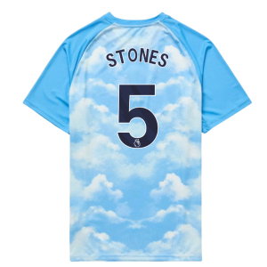 2026-2027 Man City Warm Up Jersey (Icy Blue) - Kids (Stones 5)