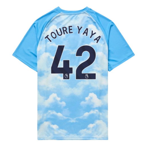 2026-2027 Man City Warm Up Jersey (Icy Blue) - Kids (Toure Yaya 42)