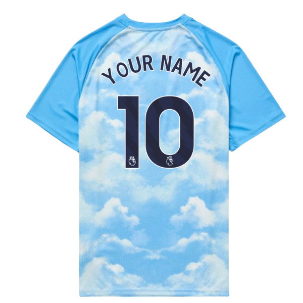 2026-2027 Man City Warm Up Jersey (Icy Blue) - Kids (Your Name)