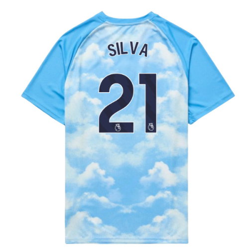 2026-2027 Man City Warm Up Jersey (Icy Blue) (Silva 21)