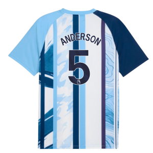 2026-2027 Man City Warm Up Jersey (White/Blazing Blue) (Anderson 5)