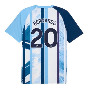 2026-2027 Man City Warm Up Jersey (White/Blazing Blue) (Bernardo 20)