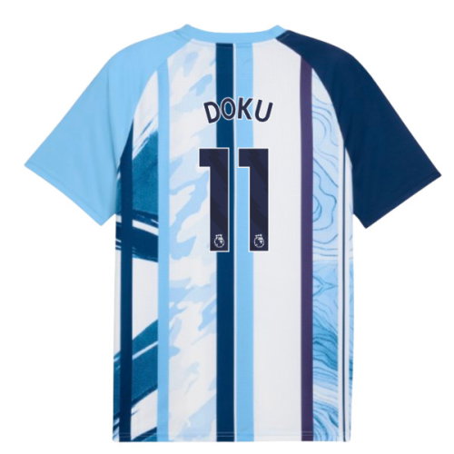2026-2027 Man City Warm Up Jersey (White/Blazing Blue) (Doku 11)