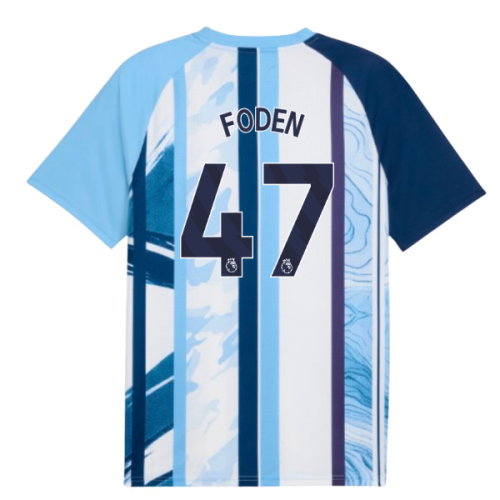 2026-2027 Man City Warm Up Jersey (White/Blazing Blue) (Foden 47)