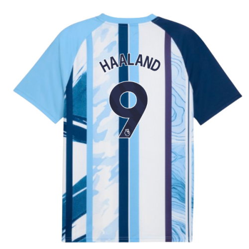 2026-2027 Man City Warm Up Jersey (White/Blazing Blue) (Haaland 9)
