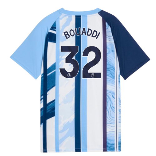 2026-2027 Man City Warm Up Jersey (White/Blazing Blue) - Kids (Bouaddi 32)