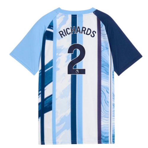 2026-2027 Man City Warm Up Jersey (White/Blazing Blue) - Kids (Richards 2)