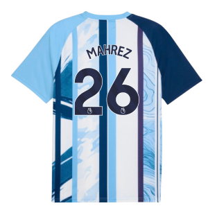 2026-2027 Man City Warm Up Jersey (White/Blazing Blue) (Mahrez 26)