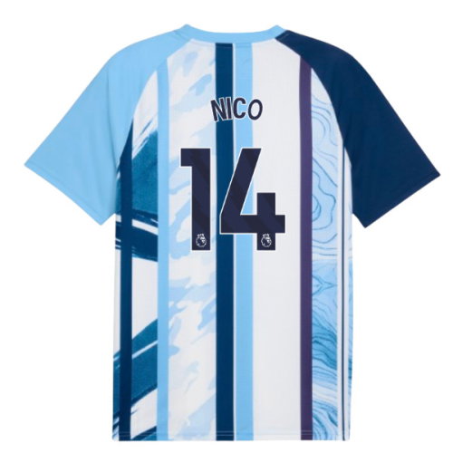 2026-2027 Man City Warm Up Jersey (White/Blazing Blue) (Nico 14)