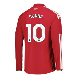 2026-2027 Man Utd Authentic Long Sleeve Home Shirt (Cunha 10)
