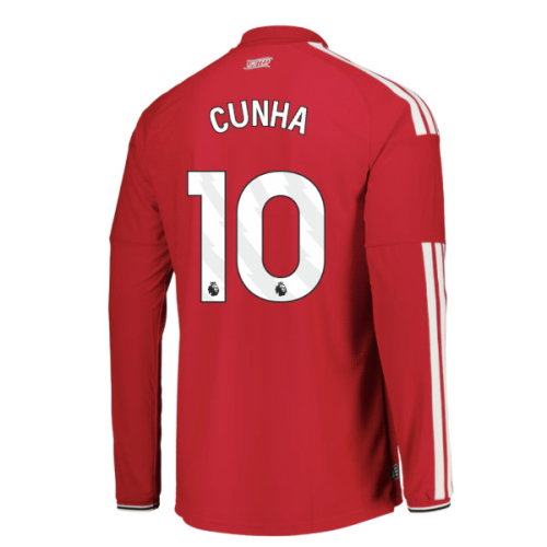 2026-2027 Man Utd Authentic Long Sleeve Home Shirt (Cunha 10)