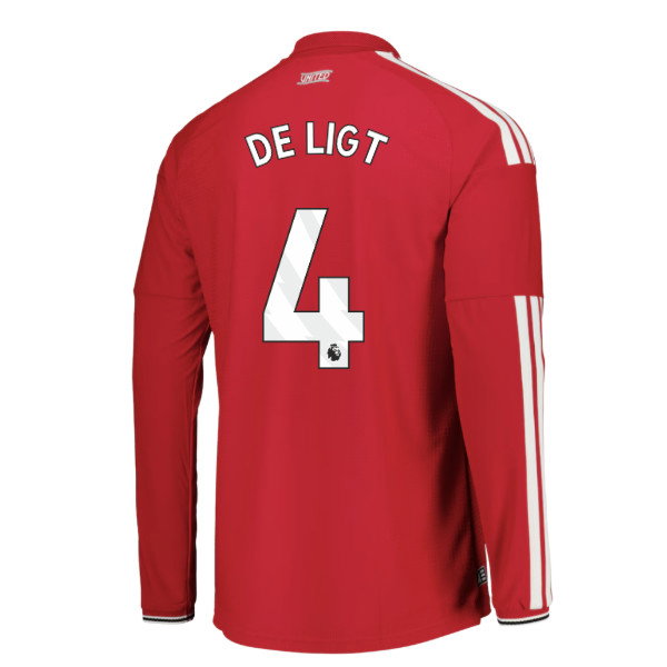 2026-2027 Man Utd Authentic Long Sleeve Home Shirt (De Ligt 4)