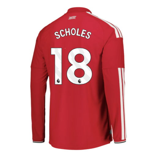 2026-2027 Man Utd Authentic Long Sleeve Home Shirt (Scholes 18)
