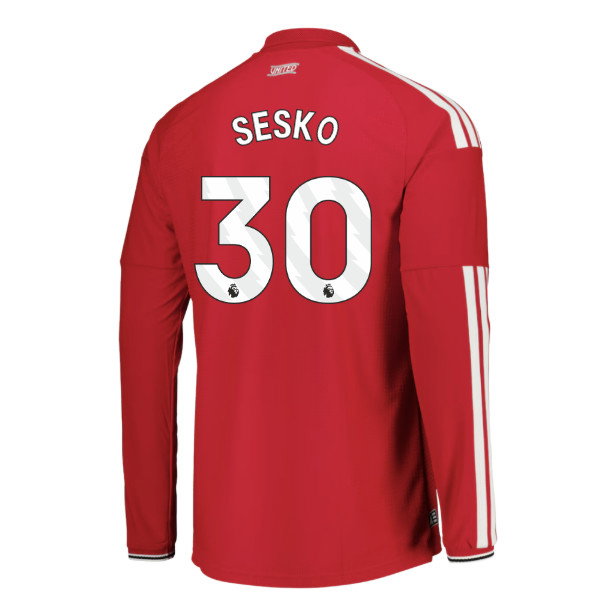 2026-2027 Man Utd Authentic Long Sleeve Home Shirt (Sesko 30)