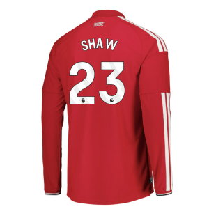 2026-2027 Man Utd Authentic Long Sleeve Home Shirt (Shaw 23)