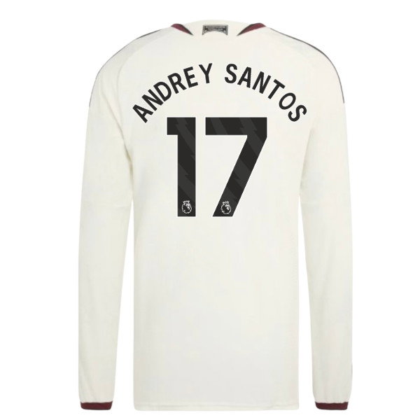 2026-2027 Man Utd Authentic Long Sleeve Third Shirt (Andrey Santos 17)