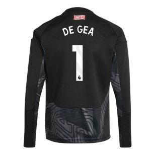 2026-2027 Man Utd Home Goalkeeper Shirt (Black) - Kids (De Gea 1)