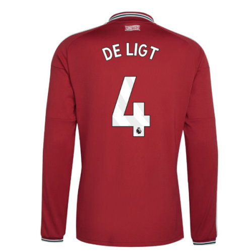 2026-2027 Man Utd Long Sleeve Home Shirt (De Ligt 4)