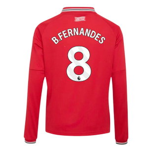 2026-2027 Man Utd Long Sleeve Home Shirt (Kids) (B.Fernandes 8)