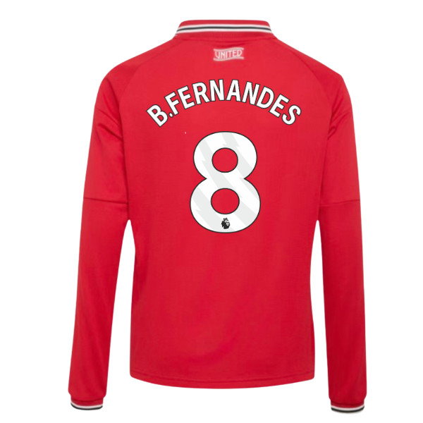 2026-2027 Man Utd Long Sleeve Home Shirt (Kids) (B.Fernandes 8)