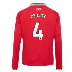 2026-2027 Man Utd Long Sleeve Home Shirt (Kids) (De Ligt 4)