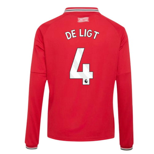 2026-2027 Man Utd Long Sleeve Home Shirt (Kids) (De Ligt 4)