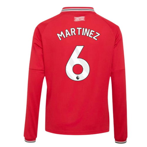 2026-2027 Man Utd Long Sleeve Home Shirt (Kids) (Martinez 6)