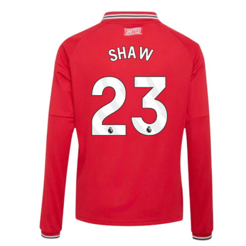 2026-2027 Man Utd Long Sleeve Home Shirt (Kids) (Shaw 23)