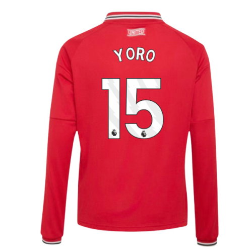 2026-2027 Man Utd Long Sleeve Home Shirt (Kids) (Yoro 15)