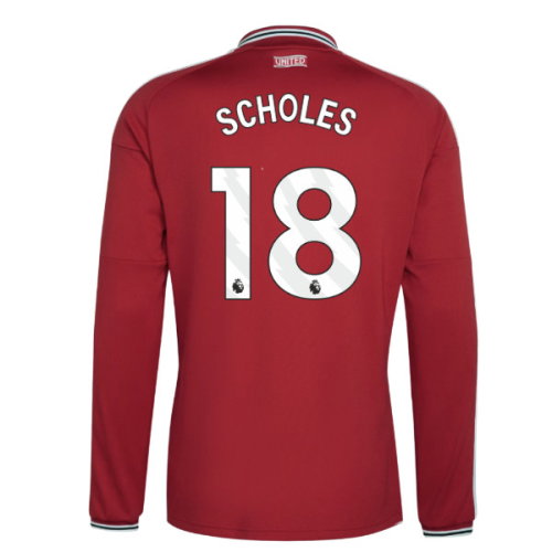 2026-2027 Man Utd Long Sleeve Home Shirt (Scholes 18)