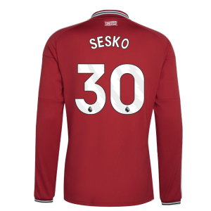 2026-2027 Man Utd Long Sleeve Home Shirt (Sesko 30)