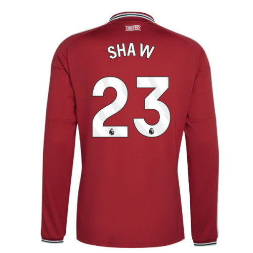 2026-2027 Man Utd Long Sleeve Home Shirt (Shaw 23)
