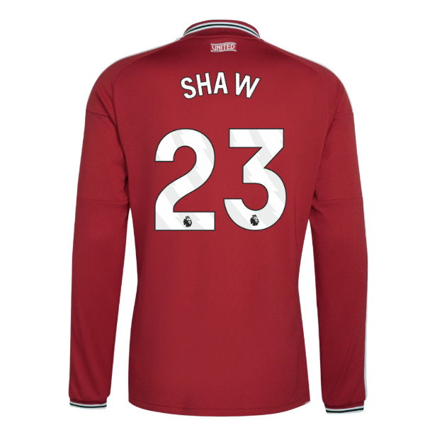2026-2027 Man Utd Long Sleeve Home Shirt (Shaw 23)