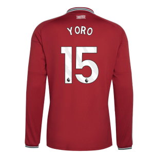 2026-2027 Man Utd Long Sleeve Home Shirt (Yoro 15)