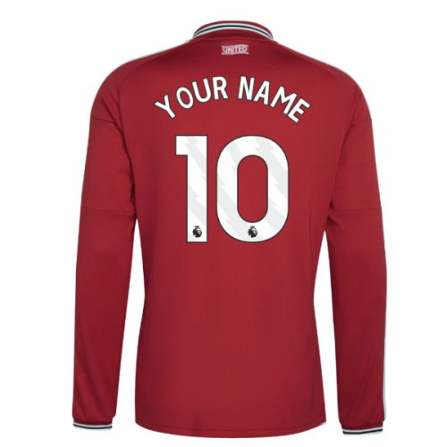 2026-2027 Man Utd Long Sleeve Home Shirt (Your Name)