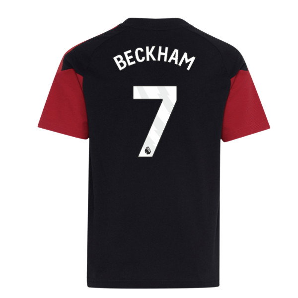2026-2027 Man Utd Tiro Training Tee (Black) - Kids (Beckham 7)