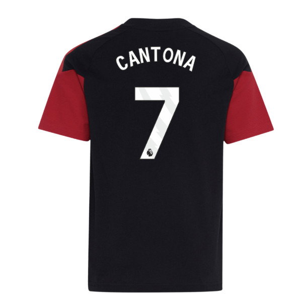 2026-2027 Man Utd Tiro Training Tee (Black) - Kids (Cantona 7)