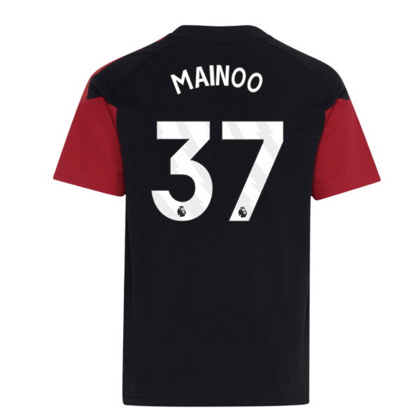 2026-2027 Man Utd Tiro Training Tee (Black) - Kids (Mainoo 37)
