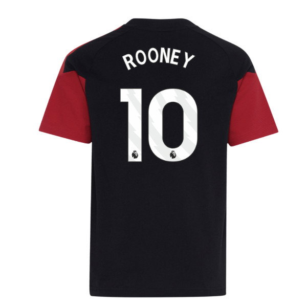 2026-2027 Man Utd Tiro Training Tee (Black) - Kids (Rooney 10)
