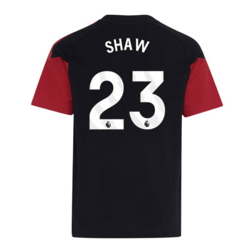 2026-2027 Man Utd Tiro Training Tee (Black) - Kids (Shaw 23)