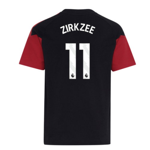 2026-2027 Man Utd Tiro Training Tee (Black) - Kids (Zirkzee 11)