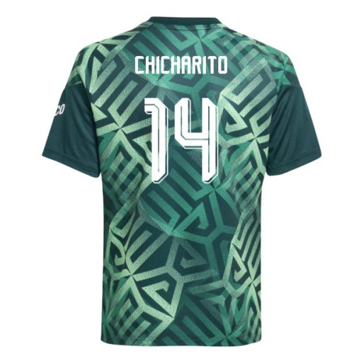 2026-2027 Mexico Home Pre-Match Shirt (Aurora Ivy) - Kids (Chicharito 14)